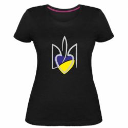 Женская стрейчевая футболка Ukrainian heart - PrintSalon