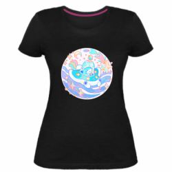 Женская премиум футболка Ultra cute shark