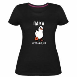 Женская премиум футболка Утка мэм - PrintSalon