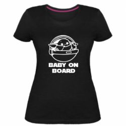 Женская премиум футболка Вaby on board - PrintSalon