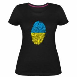 Женская премиум футболка Відбиток Українця - PrintSalon