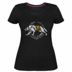 Женская стрейчевая футболка Волк УССО - PrintSalon