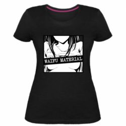 Жіноча преміум футболка Waifu Material - PrintSalon