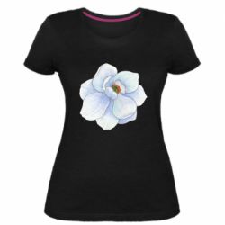 Женская премиум футболка Watercolor flower - PrintSalon