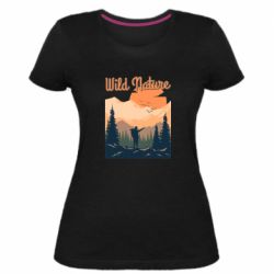 Женская премиум футболка Wild nature - PrintSalon
