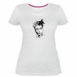 Женская премиум футболка XXXTentacion Monochrome Art - PrintSalon