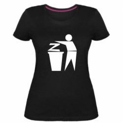 Женская стрейчевая футболка Z is a trash - PrintSalon
