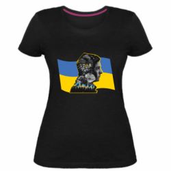 Женская стрейчевая футболка Зеленский Президент Арт - PrintSalon