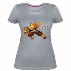 Женская премиум футболка Zenitsu Demon Slayer - PrintSalon