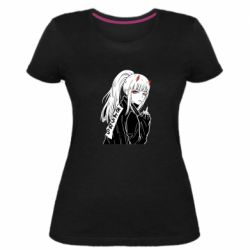 Женская премиум футболка Zero Two Art - PrintSalon