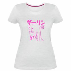 Женская премиум футболка Zero Two Girl - PrintSalon