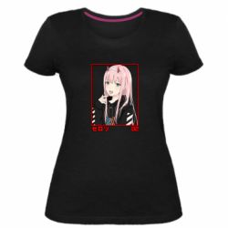Женская премиум футболка Zero Two Modern Style - PrintSalon