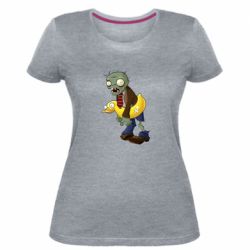 Женская премиум футболка Zombie with a duck - PrintSalon