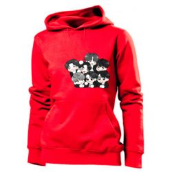 Худі жіноче BTS Cute Art - PrintSalon