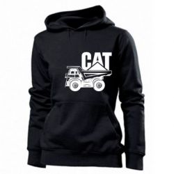 Женское худи CAT logo and truck - PrintSalon