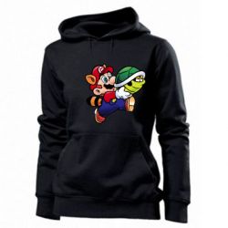 Женское худи Cute Mario with turtle - PrintSalon