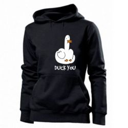 Женское худи Duck you - PrintSalon