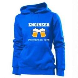 Женское худи Engineer Powered By Beer - PrintSalon
