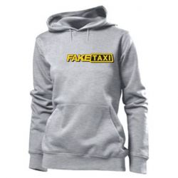 Женское худи Fake taxi logo 2 - PrintSalon