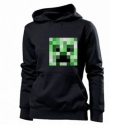 Женское худи Minecraft minimalist Creeper - PrintSalon