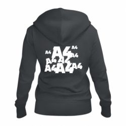 Женское худи на молнии A4 Pattern - PrintSalon