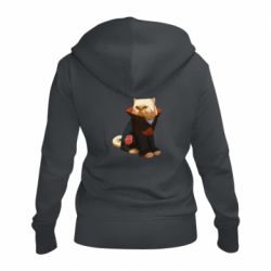 Женское худи на молнии Akatsuki angry cat - PrintSalon