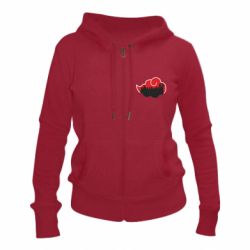 Женское худи на молнии Akatsuki Members Red Cloud