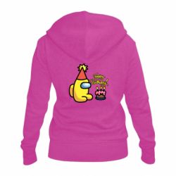 Жіноче худі на блискавці Among Us Happy Birthday - PrintSalon