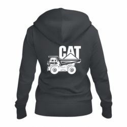 Женское худи на молнии CAT logo and truck - PrintSalon