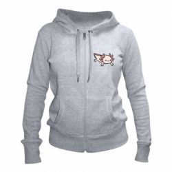 Жіноче худі на блискавці Cute axolotl