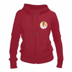 Женское худи на молнии Edison Portrait - PrintSalon