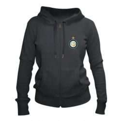 Женское худи на молнии FC Inter Logo - PrintSalon