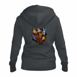 Женское худи на молнии Five Nights At Freddy's monsters-PrintSalon Женское худи на молнии Five Nights At Freddy's monsters