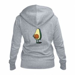 Женское худи на молнии Funny avocado - PrintSalon