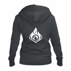 Женское худи на молнии Genshin Impact Pyro - PrintSalon