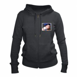 Женское худи на молнии Higashikata Josuke drinking tea - PrintSalon