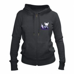 Женское худи на молнии Hollow Knight with a sword - PrintSalon