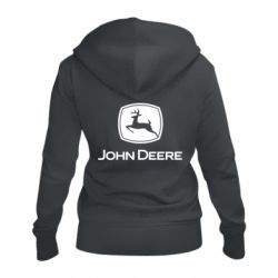 Жіноче худі на блискавці John Deere color logo - PrintSalon