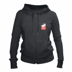 Женское худи на молнии Meowy Christmas ( present box )