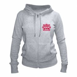 Женское худи на молнии Queen Of The Gym - PrintSalon