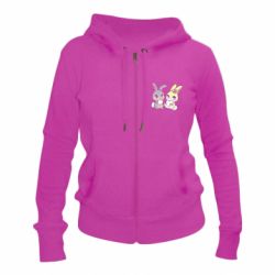 Женское худи на молнии Rabbits In Love