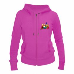 Женское худи на молнии Simpsons At Home - PrintSalon