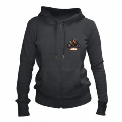 Женское худи на молнии Sport Bike Art