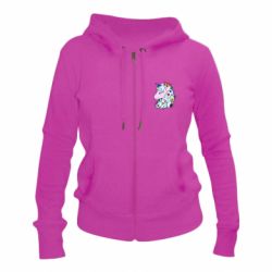 Женское худи на молнии Unicorn Princess