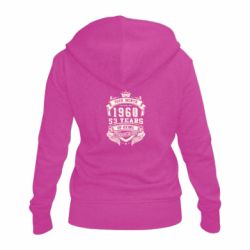 Женское худи на молнии Ваш месяц, год рождения (на английском) - PrintSalon