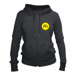 Женское худи на молнии Влад А4 Лого - PrintSalon