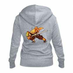 Женское худи на молнии Zenitsu Demon Slayer - PrintSalon