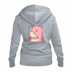 Женское худи на молнии Zero Two Smile - PrintSalon