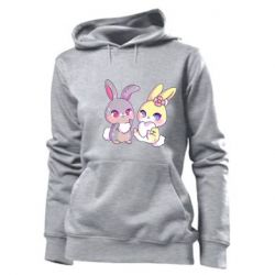 Женское худи Rabbits In Love - PrintSalon