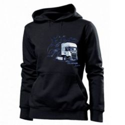 Женское худи Scania watercolor art - PrintSalon